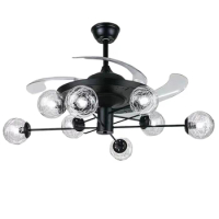 High Quality 42 Inch Invisible Ceiling Fans With Glass Light Cheap Price Selling Fan