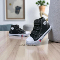 Sepatu Sekolah Anak Laki Laki & Perempuan SD SMP Boots Fashion Bahan Kanvas Outsole Karet Anti Slip 