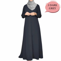 PLUS SIZE JUBAH WANITA A CUT - Ada Zip Depan Dan Poket Tepi Size: 3XL-8XL Comocrepe Plus Size Clothi
