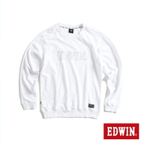 EDWIN EDGE 車縫 BOX LOGO厚長袖T恤-男款 白色