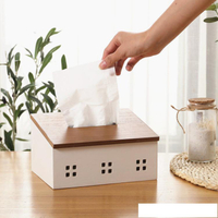 面紙收納盒 創意紙巾盒北歐ins客廳網紅擺件臥室餐紙盒家用簡約可愛抽紙盒木