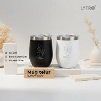 Mug Stainless Custom Grafir - Mug Coffee Tahan Pnas dan Dingin Bisa Custom Nama dan Logo