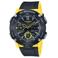 CASIO 卡西歐G-SHOCK 引領潮流碳纖維防護設計休閒腕錶-黃(GA-2000-1A9)51.2mm
