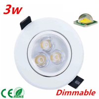 10pcs Dimmable 3W 5W 7W LED Ceiling Light Spotlight CREE LED Downlight Sliver White Shell Cold Warm White Light For Home Decor