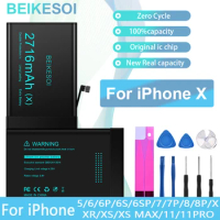 BEIKESOI Battery For iPhone X XR XS MAX Apple iPhone bateria For iPhone X XS xsmax xr Mobile Phone Battery with Tool