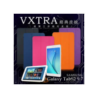 VXTRA 三星 SAMSUNG Galaxy Tab S2 9.7 T810 T815 經典皮紋超薄三折保護套