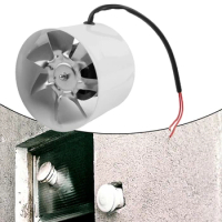 For Restaurants For Kitchens Extractor Exhaust Fan Strong Suction 100 Mm 140 M³/H 1PC 50Hz Duct Fan Inline Iron