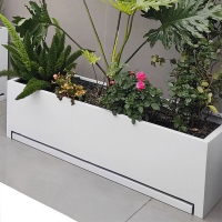 【含稅/可開票】帶接水盤室內外陽臺庭院鍍鋅板花箱組合種植花盆鐵藝金屬花槽定制 快速出貨S
