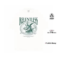 Aerostreet T Shirt Boxy Fit Relentless Off White Man Kaos Tshirt FBDAA L