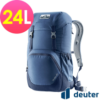 【deuter 德國】WALKER  24L休閒旅遊背包3812921深藍/戶外健行包/書包/通勤背包/休閒後背包/筆電商務包*