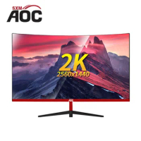 AOCSXM 27 Inch IPS 2K Curved Monitor, 75HZ Full HD Gaming Tablet LCD, DP/HDMI 2560x1440