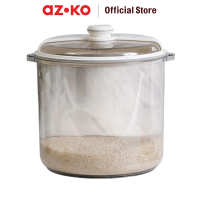 AZKO Picas Tempat Beras Plastik Spin 12.5 Liter Transparan Rice Container Kotak Beras Wadah Penyimpa