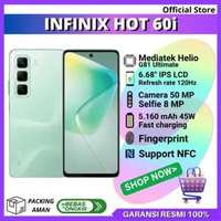INFINIX HOT 60i 8/256 GB - INFINIX 60i 6/128 GB REFRESH RATE 120Hz NFC GARANSI RESMI 6/128 GB RED