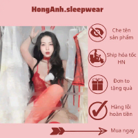 C60 set bộ đồ ngủ hóa trang thỏ bunny jumpsuit bodysuit thun ren co dãn mềm mại