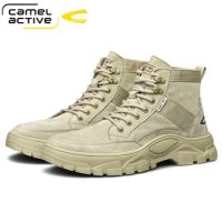 Camel Active New High-fashion Retro Men Boots Genuine Leather Shoes Men England Matte ANKLE Boots Men Tooling Boot