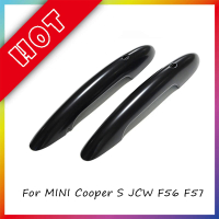 2ชิ้นในชุดกลอสสีดำมือจับประตูปกสติ๊กเกอร์ตัดสำหรับ MINI Cooper S JCW F56 F57รถจัดแต่งทรงผมอุปกรณ์ชิ้นส่วนภายนอก