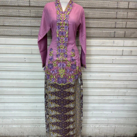 Setelan Kebaya Encim Motif Bunga Terbaru Kebaya Seragaman Katun Jumbo Set Rok
