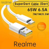 For Realme Type C Cable Phone Cables 65w 80W 6.5A Super Fast Charge Super Dart Vooc RealMe 7 Pro 8 8i 9Pro 9i 6 X50 GT GT2