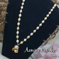 Aonine Pearls - Kalung Liontin Kacang Mutiara Super