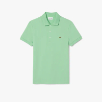 【LACOSTE】男裝-經典修身短袖Polo衫(綠色)