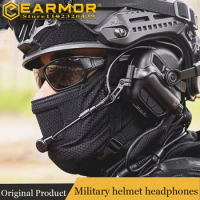 EARMOR Tactical Helmet Headphones M32X Military Police Active Shooting Earmuffs Shooting Noise Headphones Hearing Protectors