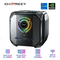 Chatreey TANK Mini PC Nvidia 3080 16G Intel Core I9 12900H I7 12700H Gaming Desktop Computer PCIE 4.0 Wifi 6 BT5.0