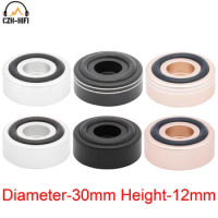 30x12mm Amplifier Speaker Isolation Stand Base CNC Machined Solid Aluminum Feet Pad CD Player Subwoofer Guitar AMP Cobinet Base