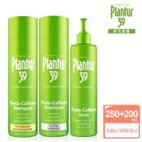 【plantur39】植物與咖啡因洗髮露250mlx2+植物與咖啡因頭髮液 200mlx1(細軟髮/染燙髮 任選二)