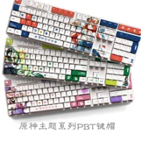 Genshin Impact Game Keycaps Anime Character Nahida Nilou Dori Collei Keyboard Decoration pbt OEM 61 87 104 108 Keys Cap