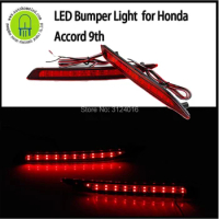 2X Car Led Back Rear Hidden reflector Bumper Marker Light Lamp Lighting for Honda 2014 Year 9th Accord Car Rear Tail light
