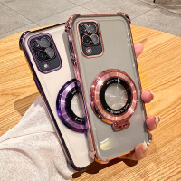 สำหรับ เคส Samsung Galaxy A12, TPU ชุบด้วยไฟฟ้า, กันกระแทก, พร้อมขาตั้ง, ฝาหลัง, เคสโทรศัพท์, เหมาะส