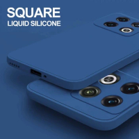 For Oneplus 9 10 Pro Case Original Square Liquid Silicone Full Lens Protection Soft Cover For Oneplus 10 Pro One Plus 9 10 Pro