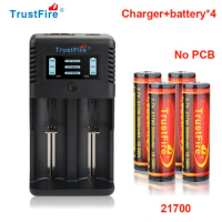 Trustfire 21700 Lithium Batteries 3.7V Real Capacity Li-ion Rechargeable Battery For Flashlight Torch Battery +TR-019 Charger