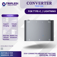 TRIPLEDI Converter Adapter Audio 2 in 1 USB Type C Lightning To Jack 3.5mm Aux TD5104 Hi Res 32Bit 3