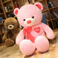 80/100CM Teddy Bear With Heart Stuffed Animals Bear Plush Toys Doll Lover Birthday Gift