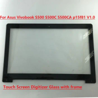 15.6" p15f81 V1.0 For Asus Vivobook S500 S500C S500CA Touch Screen Touch Panel Digitizer Glass with frame