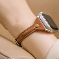 Hand-made for Apple iwatch9 strap AppleWatch8/7/6/5 SE Leather Strap 49mm 45mm 44mm 41mm