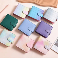 B6 A8 Square MacaronTie Dye Color Change PU Leather DIY Binder Notebook Cover Diary Agenda Planner Paper Cover School Stationery