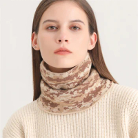 2023 Design Fashion Downy Women Snood Ring Neck Winter Warm Abstract Scarf Female Wraps Unisex Solid Muffler Men New Outdoor