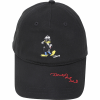 KARL LAGERFELD x Disney 卡爾 刺繡唐老鴨純棉棒球帽(黑色)