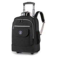 Fashion Trolley Luggage Backpack With Wheels Travel Large Capacity Trolley Bags Rolling Bag Business Laptop Schoolbag