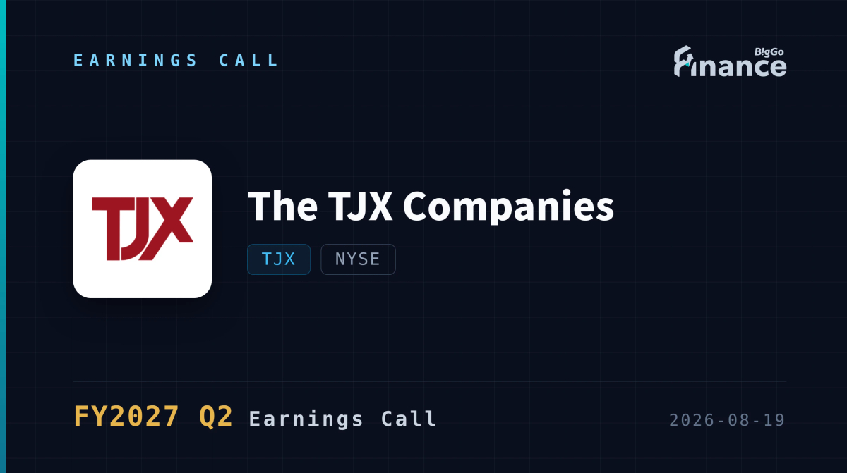 [TJX Q2 2027 Earnings Call] TJX Raises FY27 EPS to $5.15-$5.20, Lifts Store Targ...