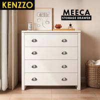 Kenzzo: Meeca 4 Drawer Chest Drawer Modern Storage Drawer Cabinet Almari Laci Almari Baju Clothes Ca