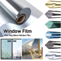 200CM Solar Film Mirror Window Sticker Explosion-proof Self-adhesive UV Protect Sun Protection For Home Office Decorations