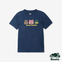 【Roots】Roots 大童- BUDDY FRIENDS短袖T恤(藍色)