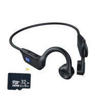 Air Conduction Headphones Bluetooth 5.2 Wireless Earphones Waterproof MP3 player Sports Headset Mic for Workouts Running Driving