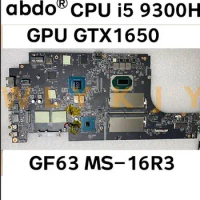 For MSI GF63 MS-16R3 Laptop Motherboard. MS-16R31 CPU I5 9300H GPU GTX1650 DDR4 100% test work