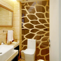 DIY Mirror Wall Stickers for Ceramic Tile 3D Decorative Mirror Sticker Living Room Decoration Vinyl Wall Decor