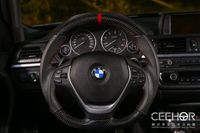 [細活方向盤] 正碳纖維紅環款 BMW F世代 F系列 寶馬 方向盤 變形蟲方向盤 造型方向盤