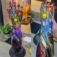 60cm Marvel Statue Iron Man Mk85 Nano Infinity Glove Model Action Figures Gk Decor Birthday Gifts Toys Infinity Gauntlet